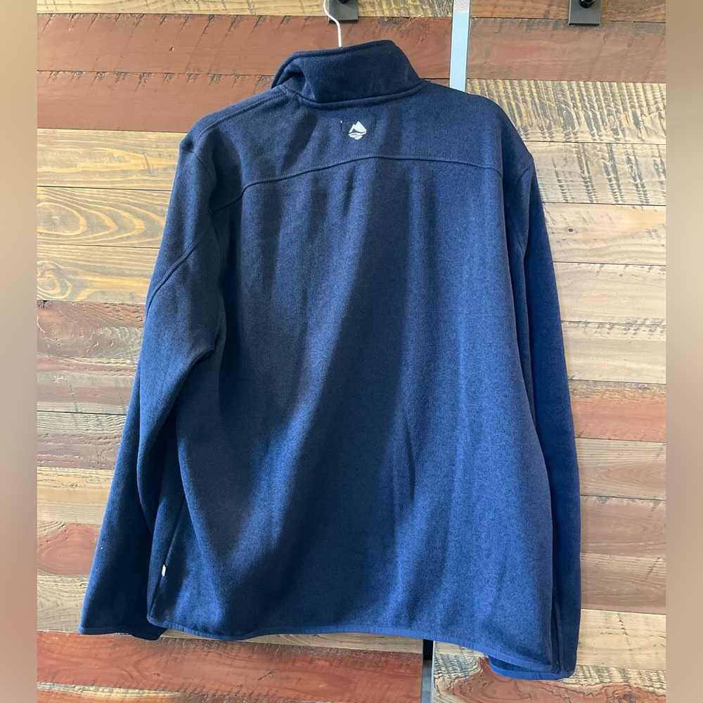 Blue fleece zip up sweater - NWT sz Large - Picture 4 of 5